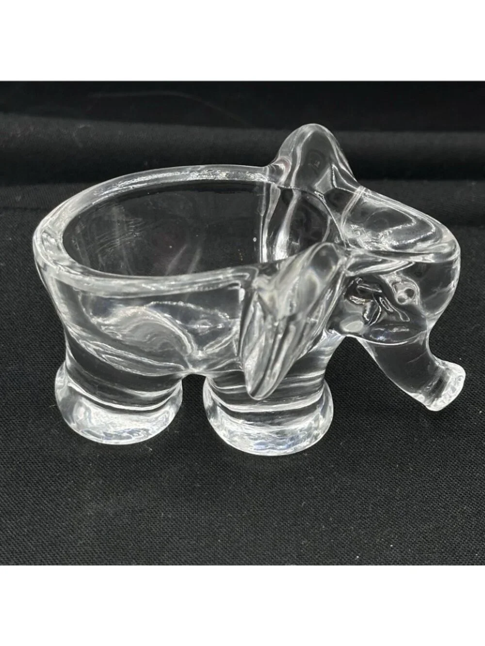 Elephant Ring Holder Glass Trinket Dish Small Jewelry Organizer Decor